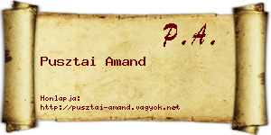 Pusztai Amand névjegykártya